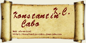 Konstantin Cabo vizit kartica